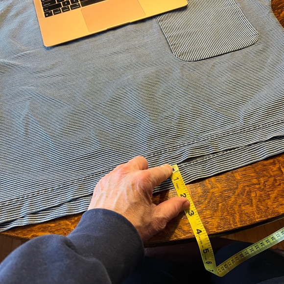 Zara Basic Z1975 Denim Stripe Dolman Sleeve Short Sleeve Shirt Women’s Large EUC - Picture 8 of 11